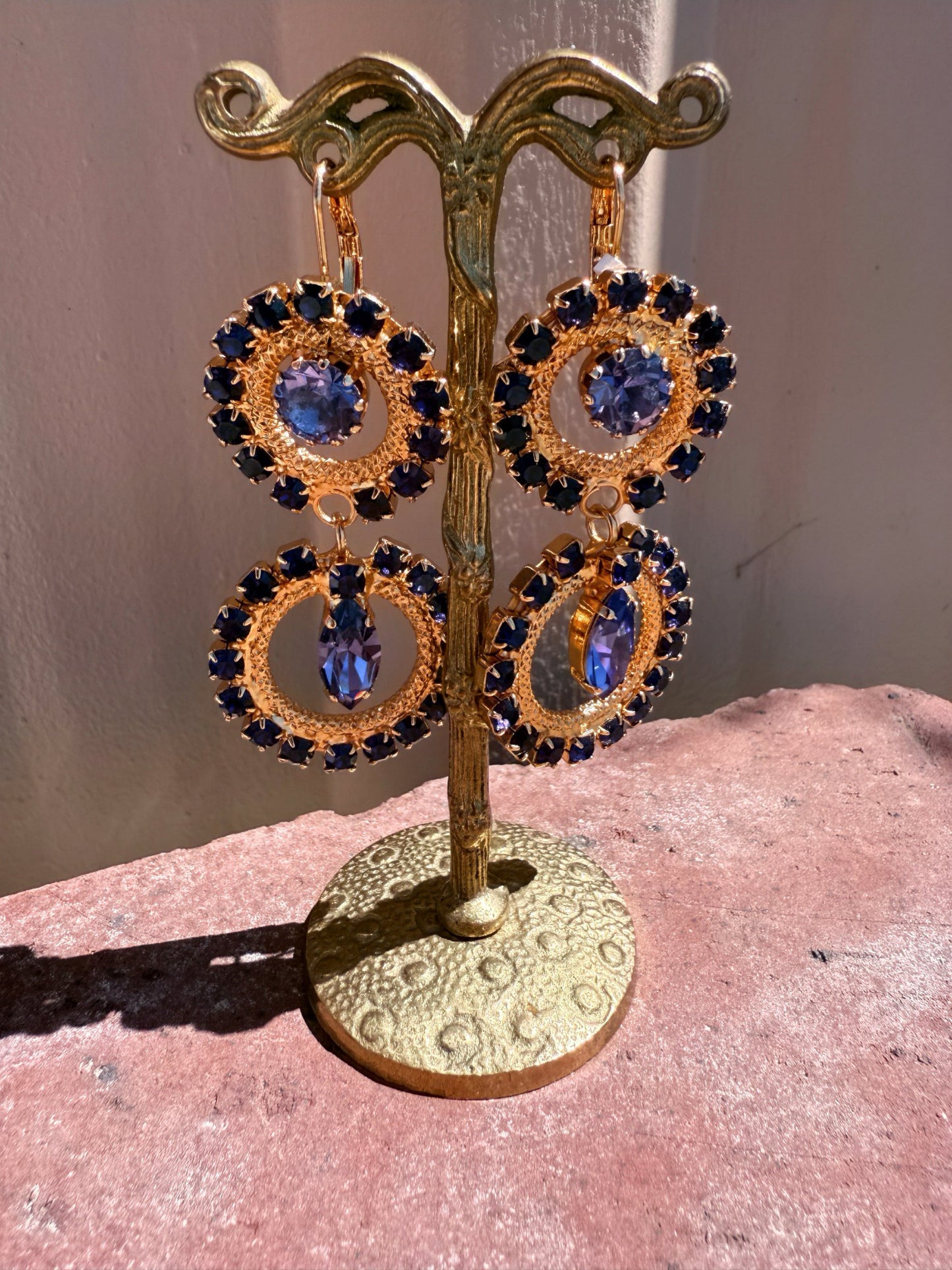 Purple Statement Earrings