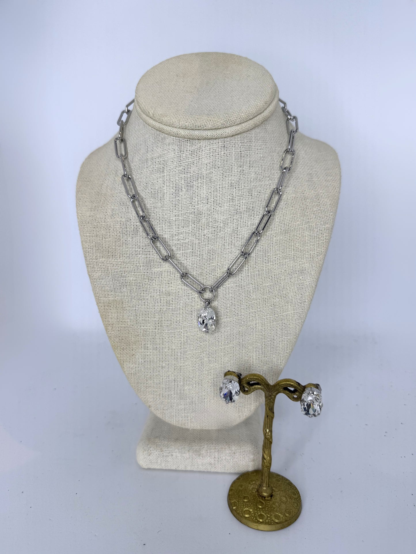 Sorrelli Crystal Clear Set on Palladium