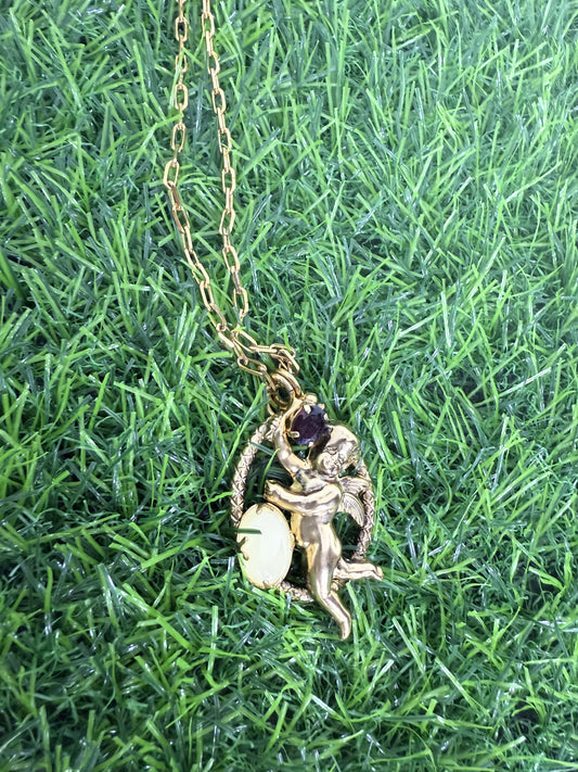 Italian Cupid Necklace