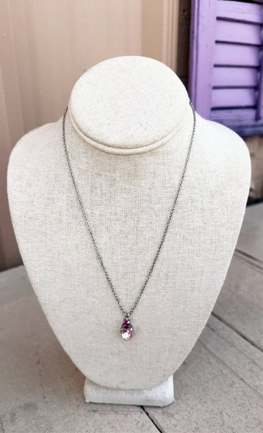 Mariana Magenta and Pink Heart Pendant