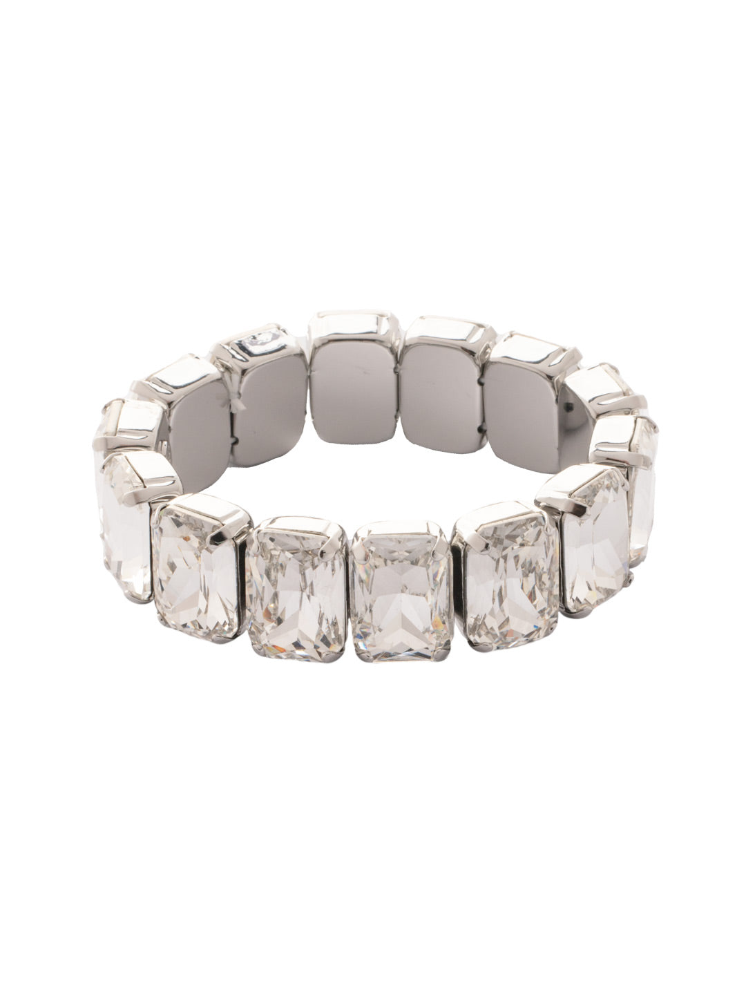 Sorrelli Crystal 7 Inch Emerald Cut Stretch Bracelet