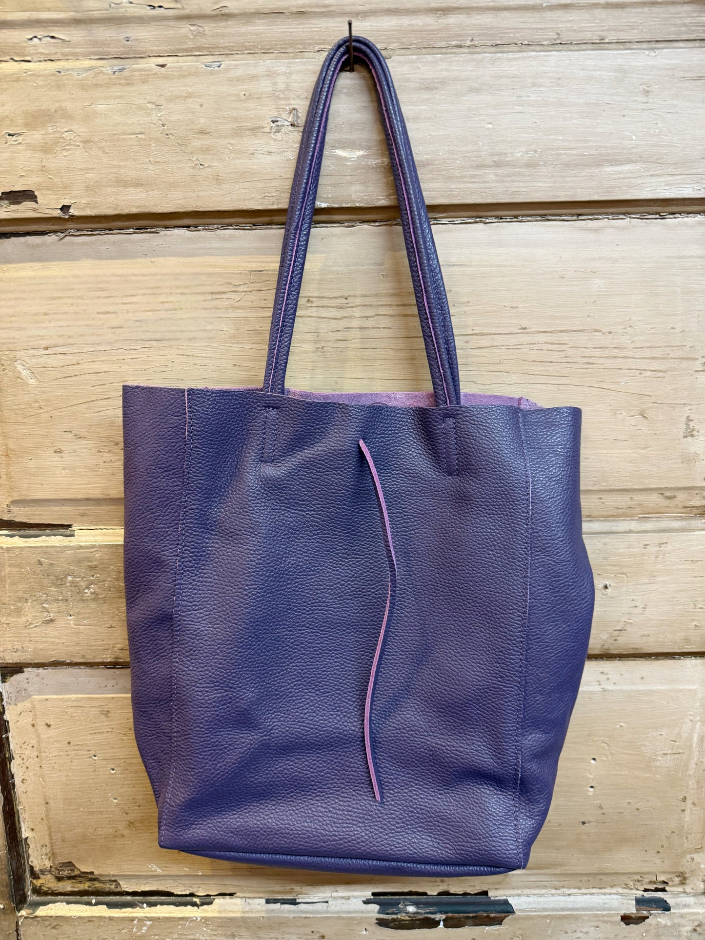 Italian Leather Shopping Bags