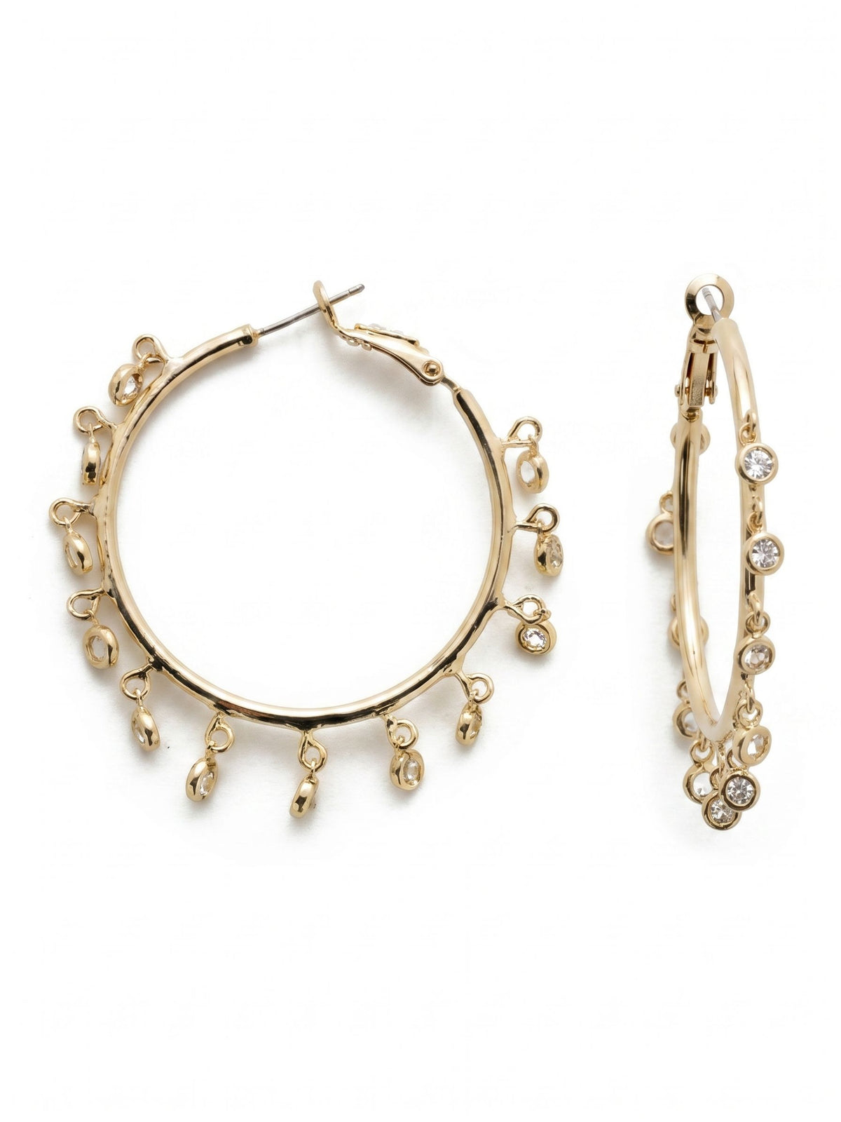 Sorrelli Crystal Charming Departure Crystal Hoop Earrings