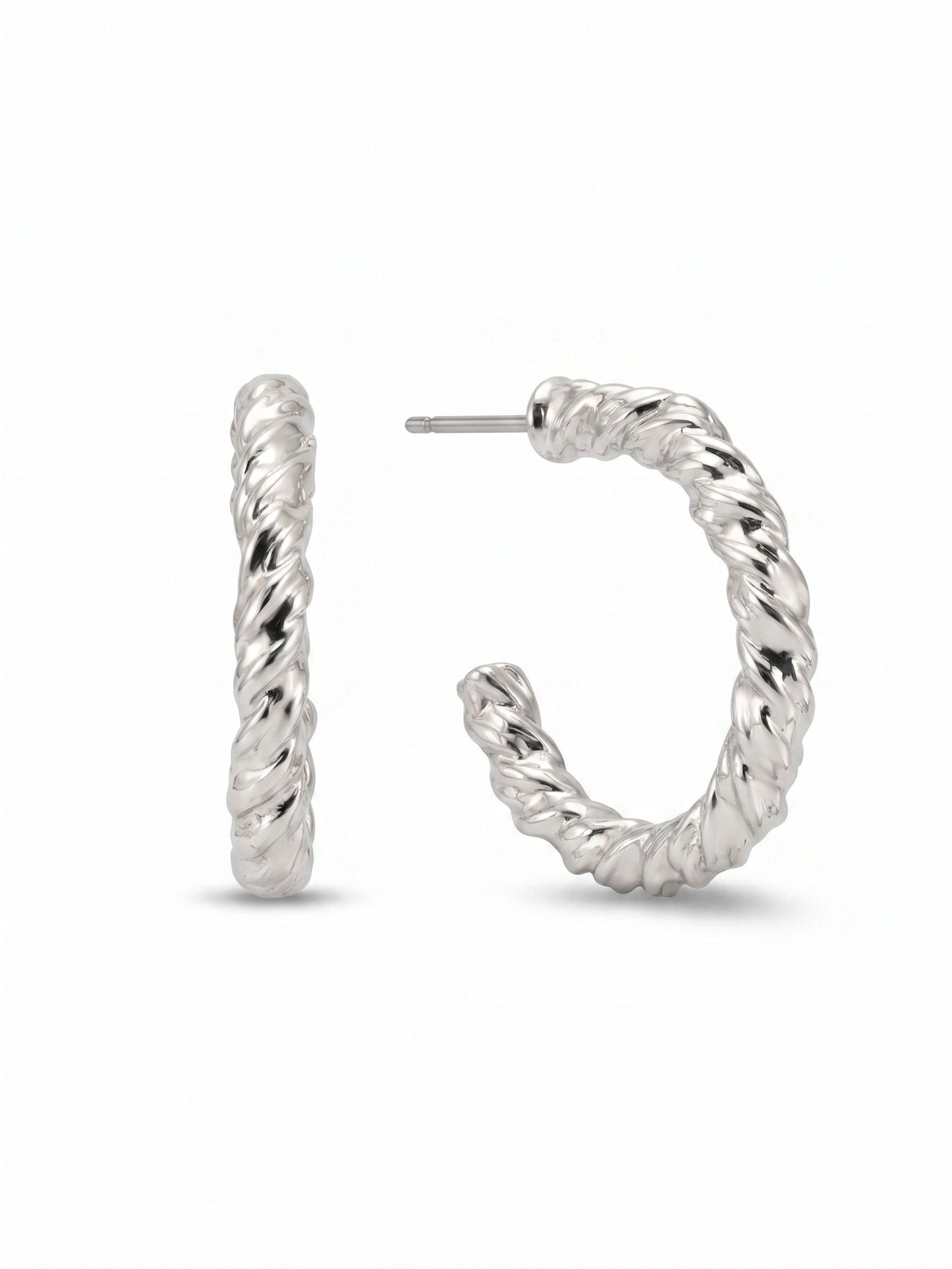 Sorrelli Bare Metallic Olive Hoop Earrings