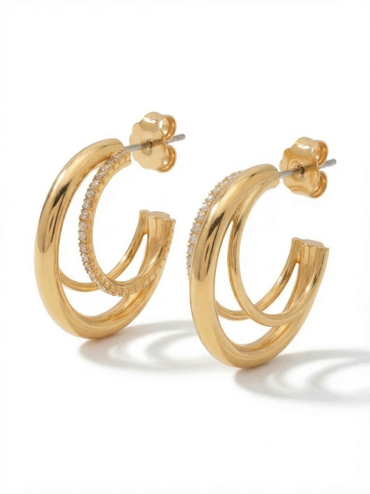 Sorrelli Crystal Trio Crystal Hoop Earrings