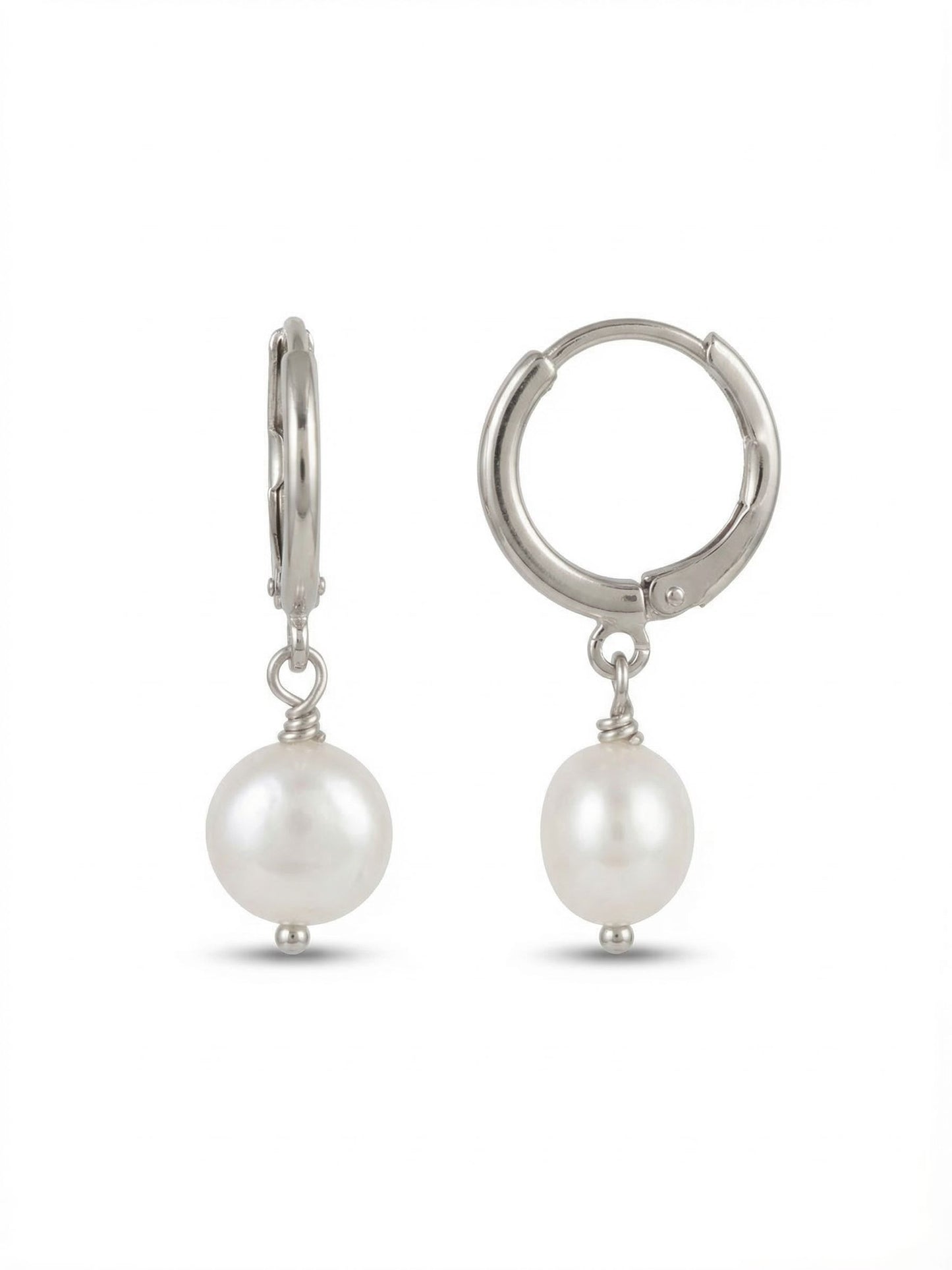 Sorrelli Modern Pearl Pearl Huggie Hoop Earrings