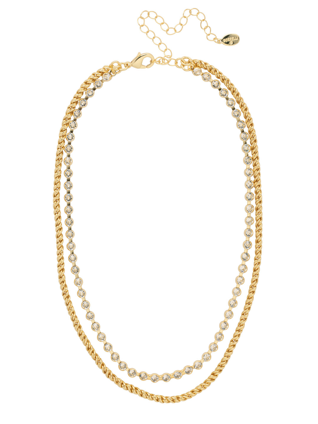 Sorrelli Crystal Crystal and Rope Chain Layered Necklace