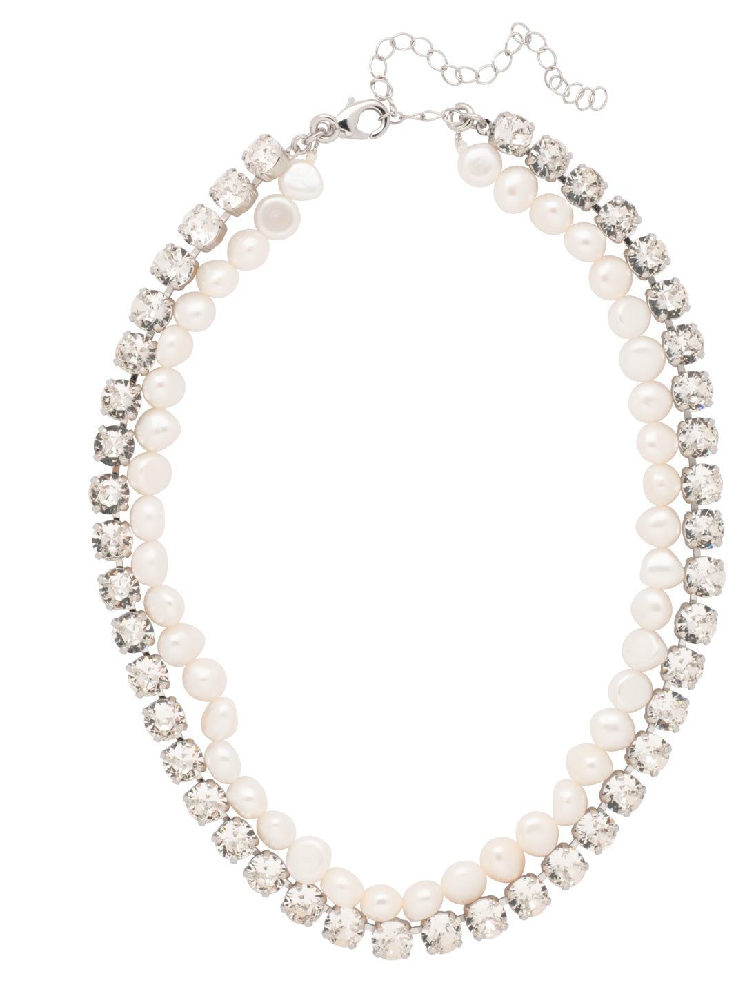 Sorrelli Modern Pearl Matilda Layered Tennis Necklace