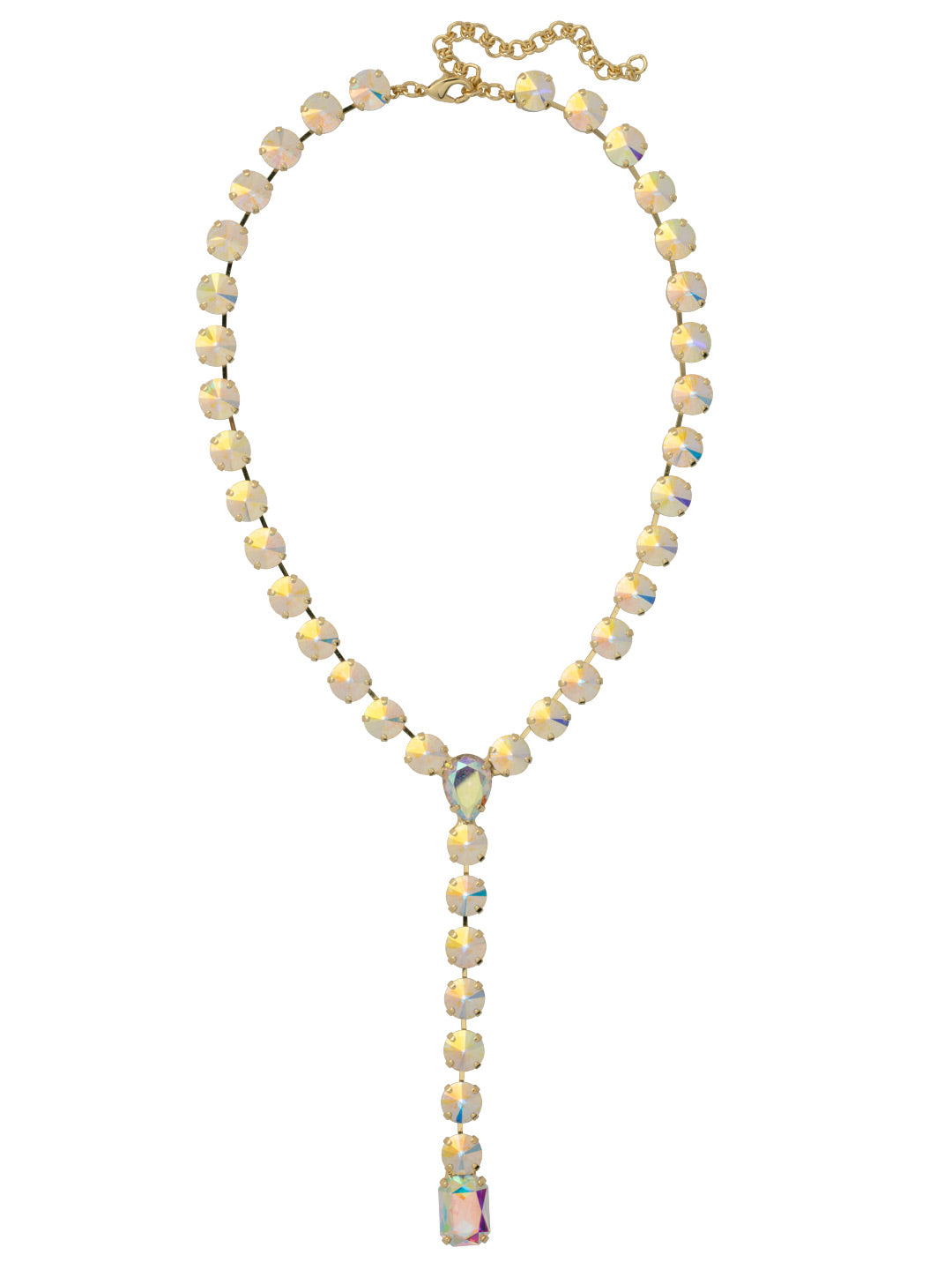 Sorrelli Crystal Aurora Borealis Lucille Lariat Statement Necklace