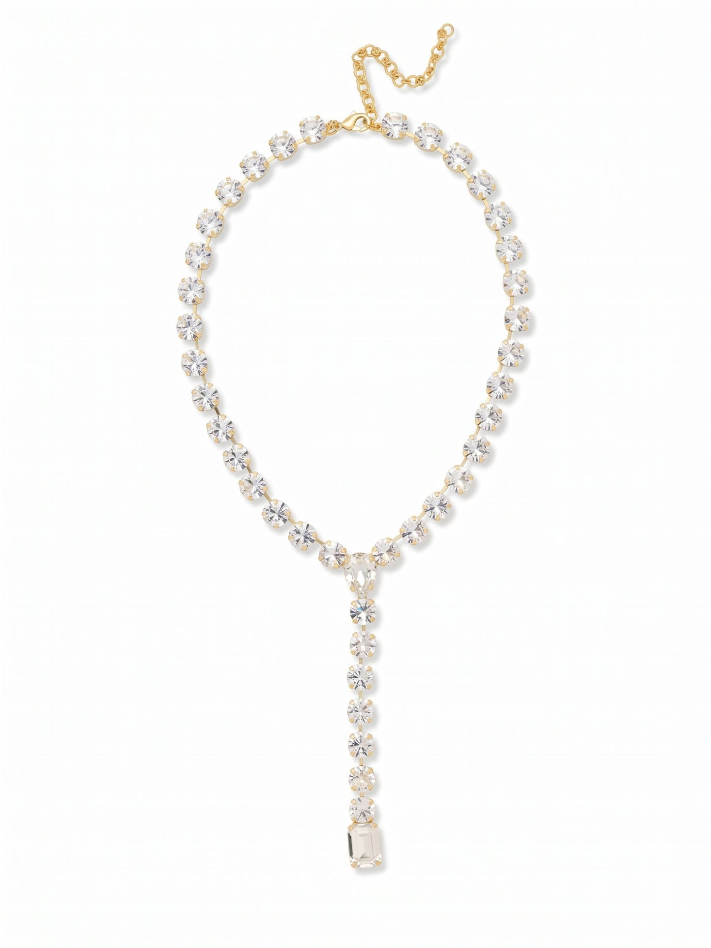 Sorrelli Crystal Lucille Lariat Statement Necklace