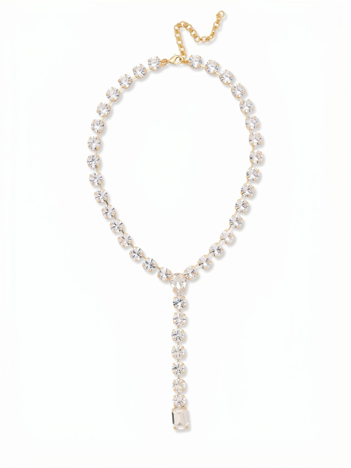 Sorrelli Crystal Lucille Lariat Statement Necklace