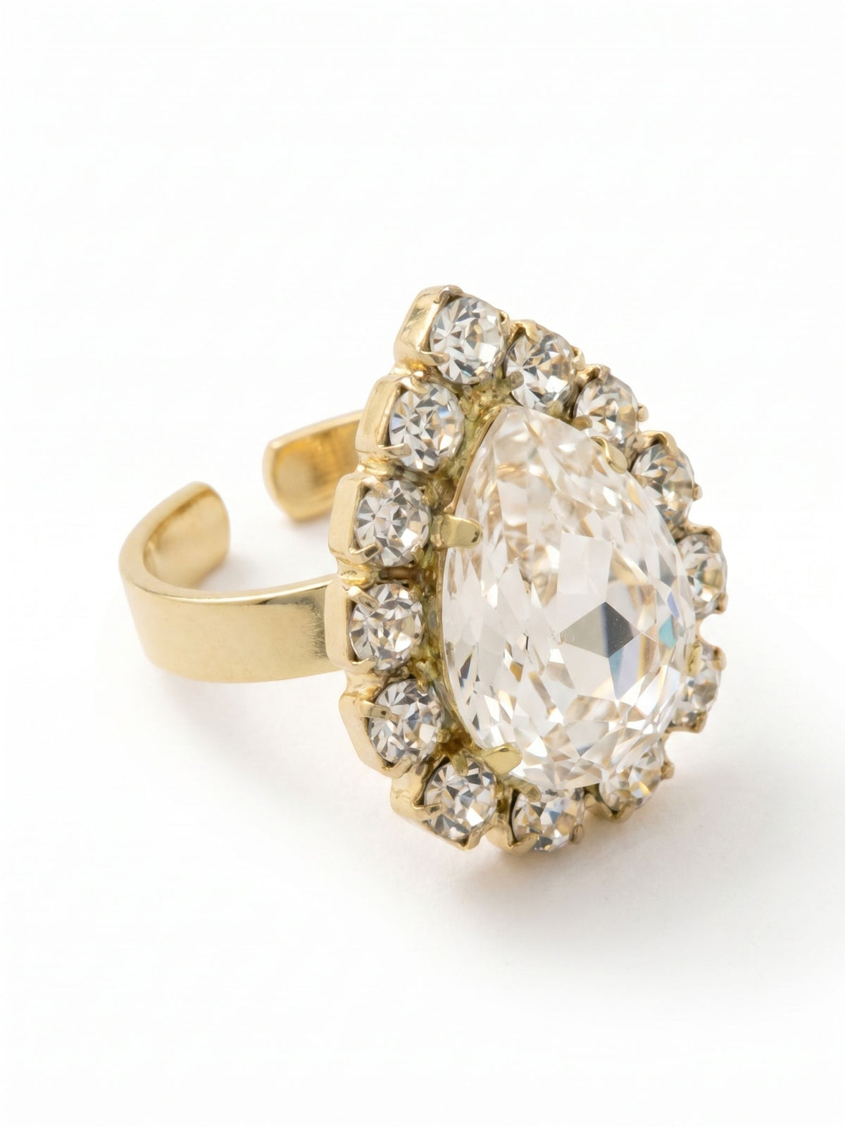 Sorrelli Crystal Peony Cocktail Ring