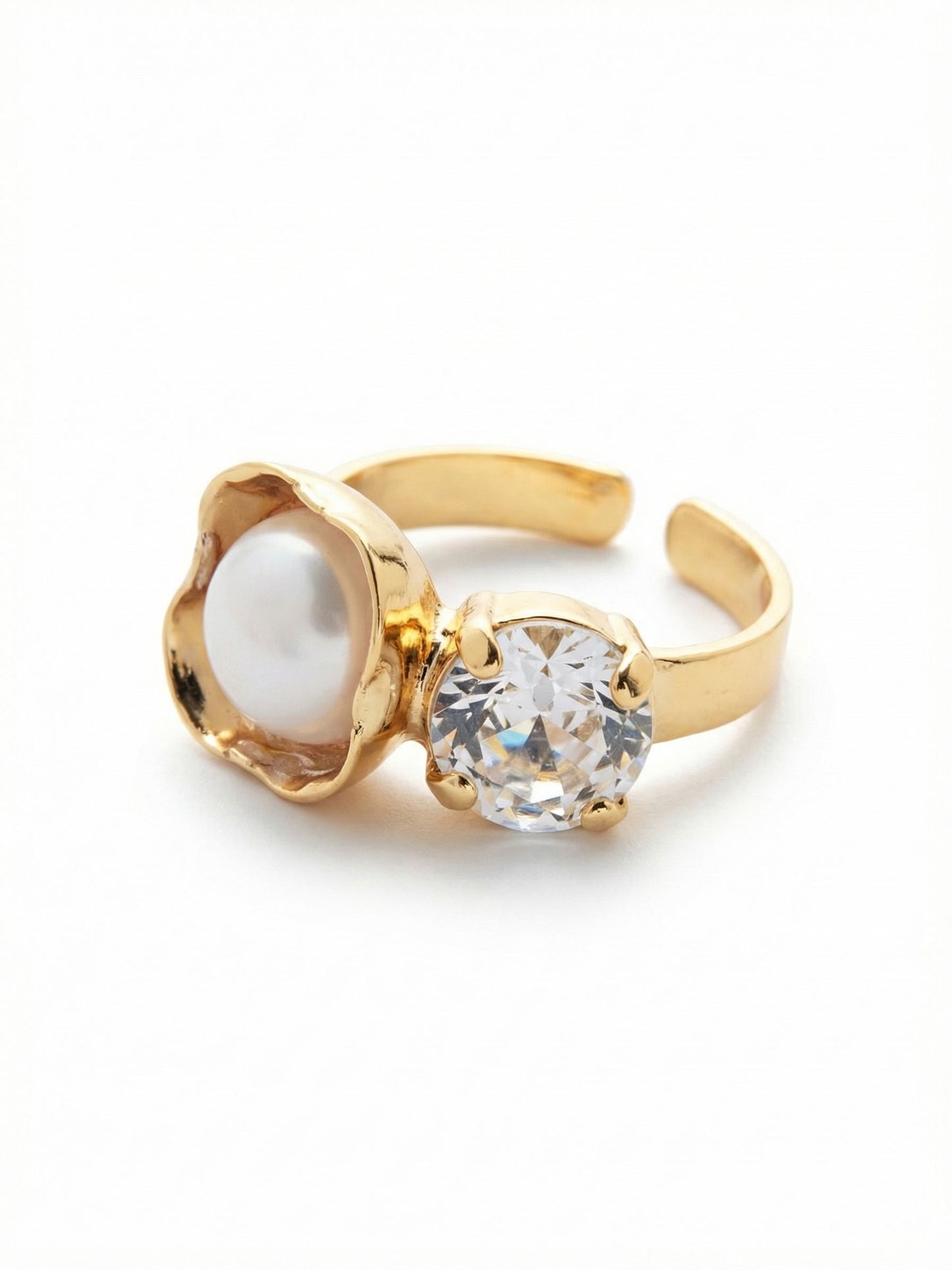 Sorrelli Modern Pearl Kaylee Cocktail Ring