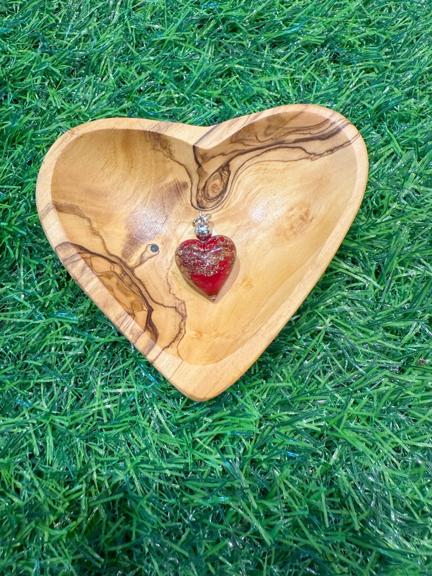 Murano Glass Heart Charm