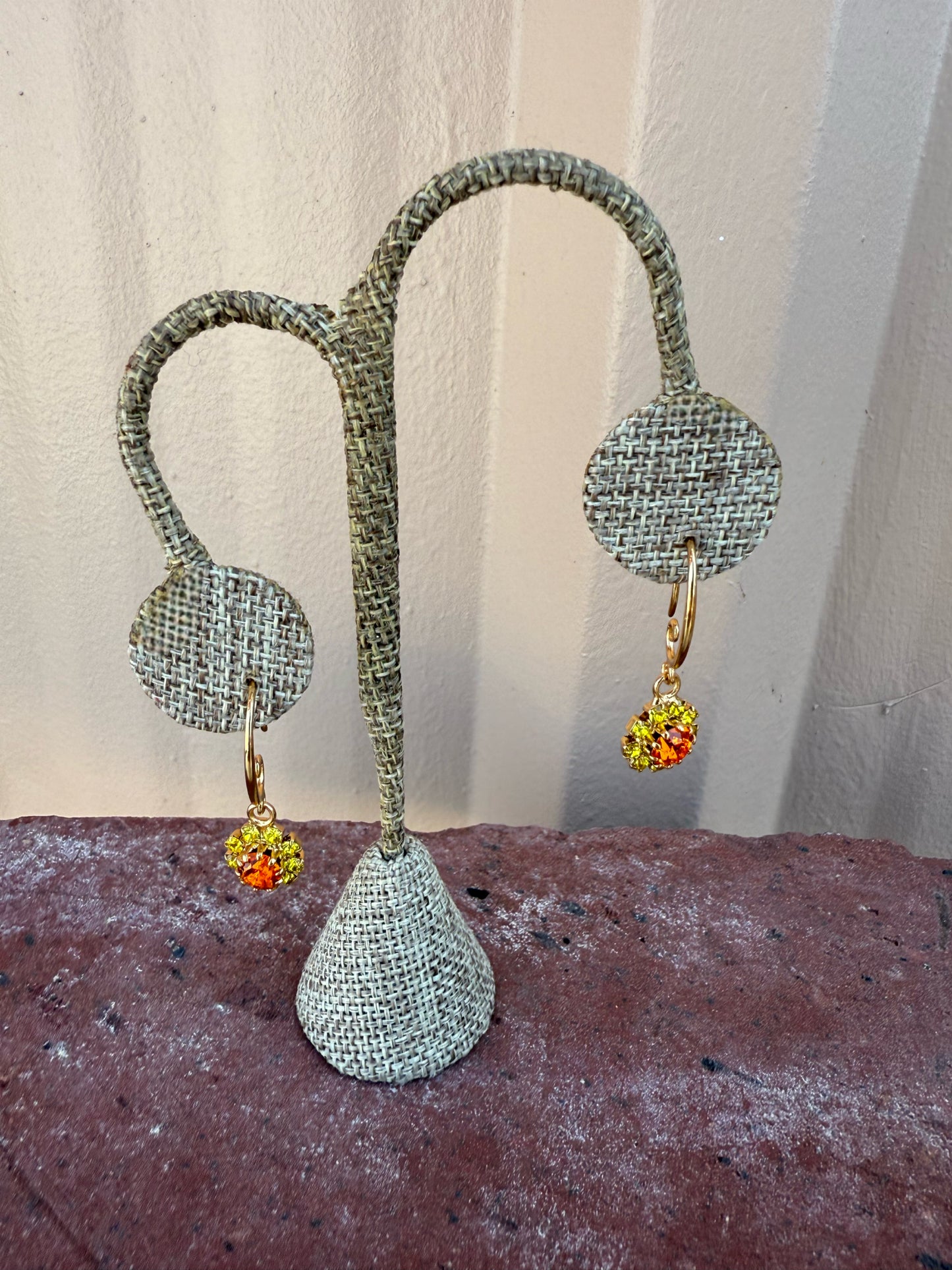 MonnaLuna Dangle Earrings- Yellow and Orange