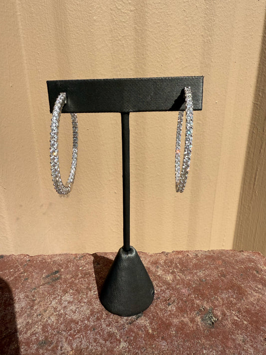 Moissanite Large Hoop Earrings