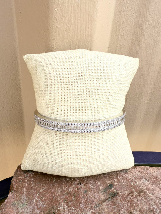 Moissanite Bangle Bracelet