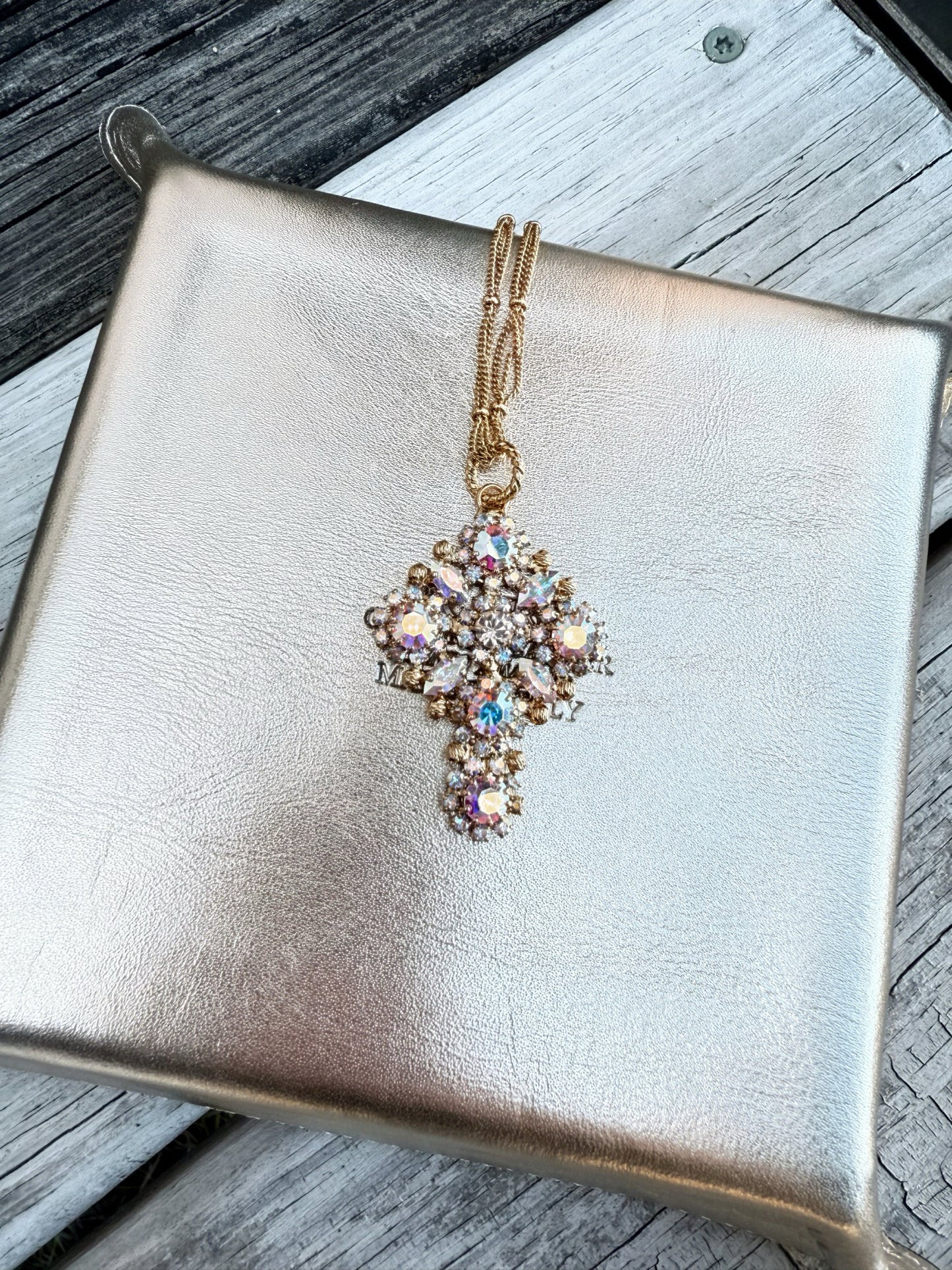 MonnaLuna Clear Cross Necklace