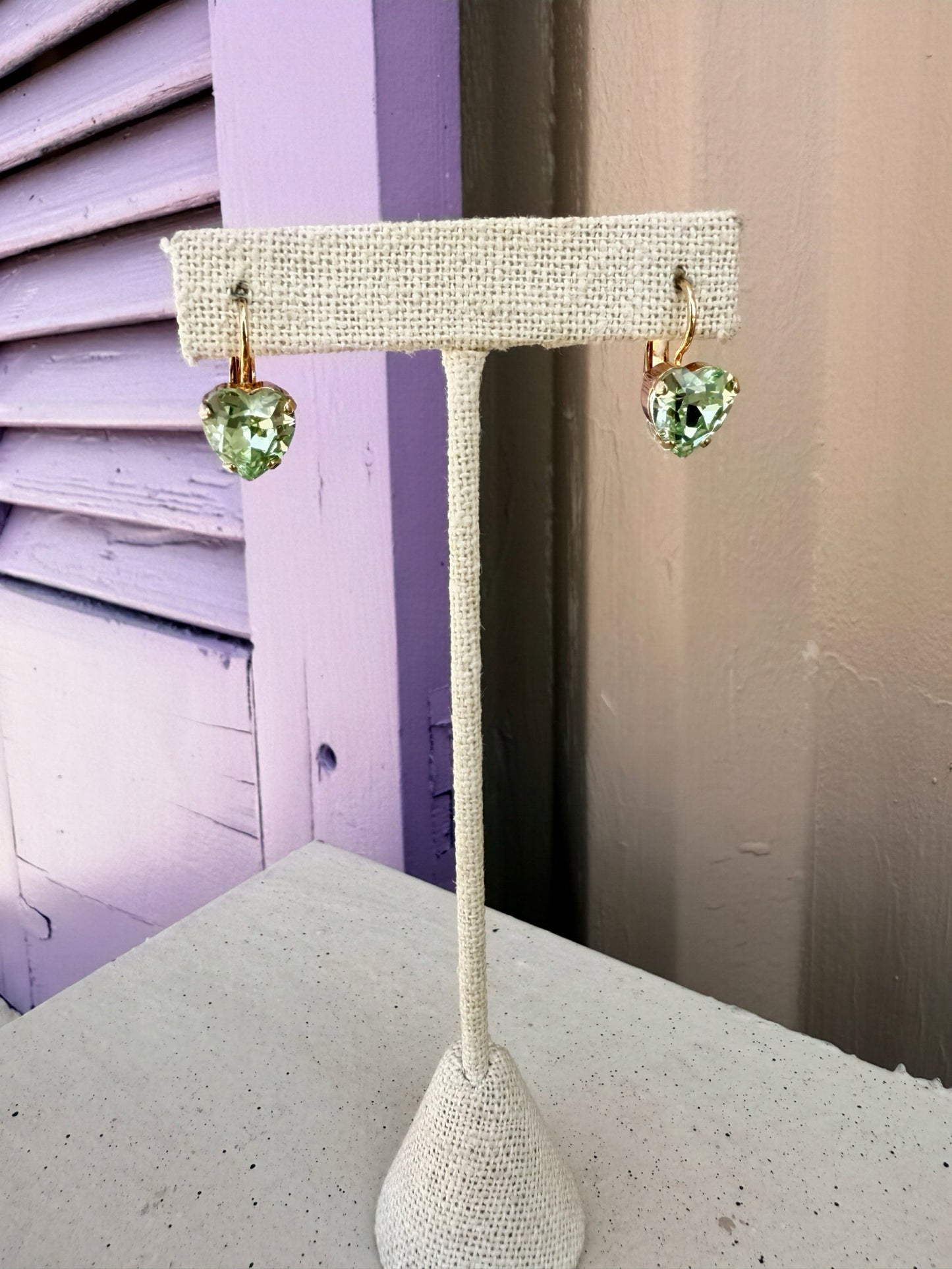 Mariana Green Heart Earrings
