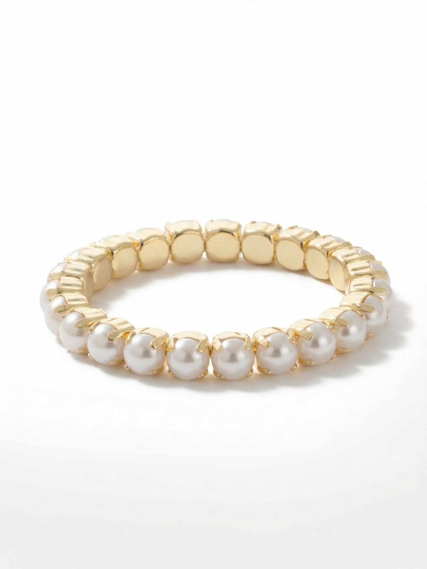Sorrelli Modern Pearl 8 inch Sienna Stretch Bracelet