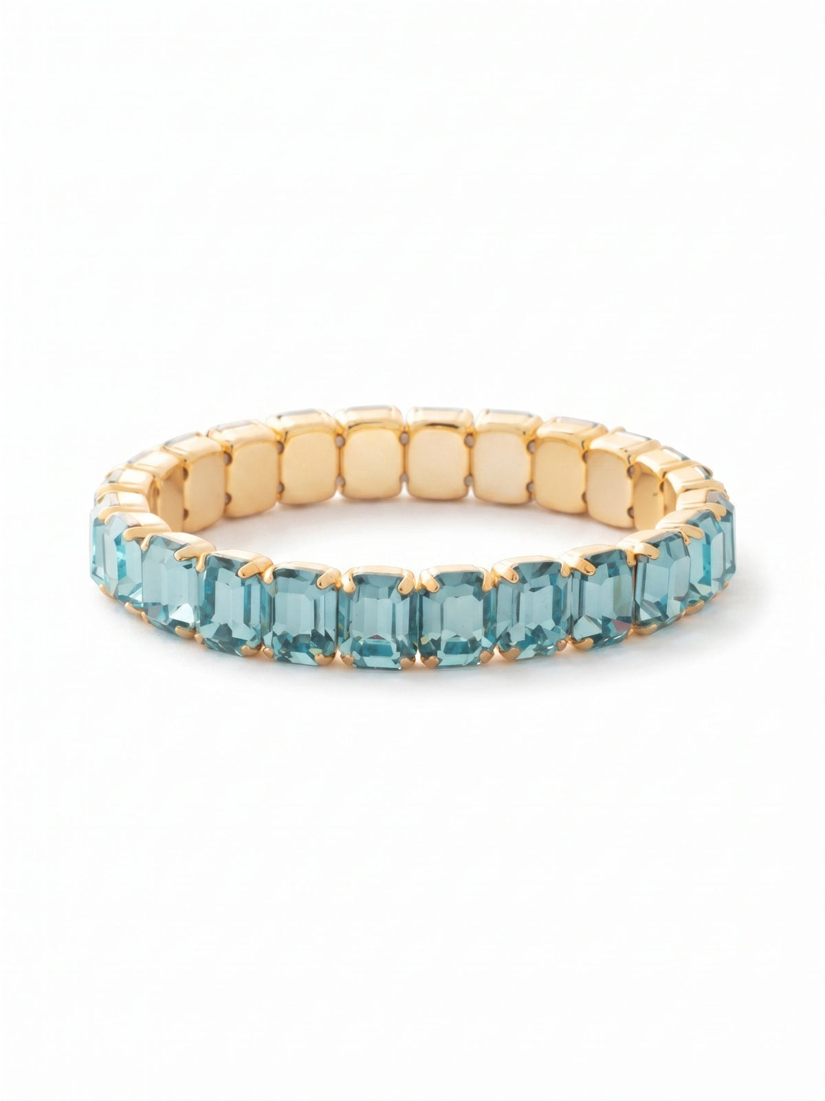 Sorrelli Aquamarine 8 inch Octavia Stretch Bracelet