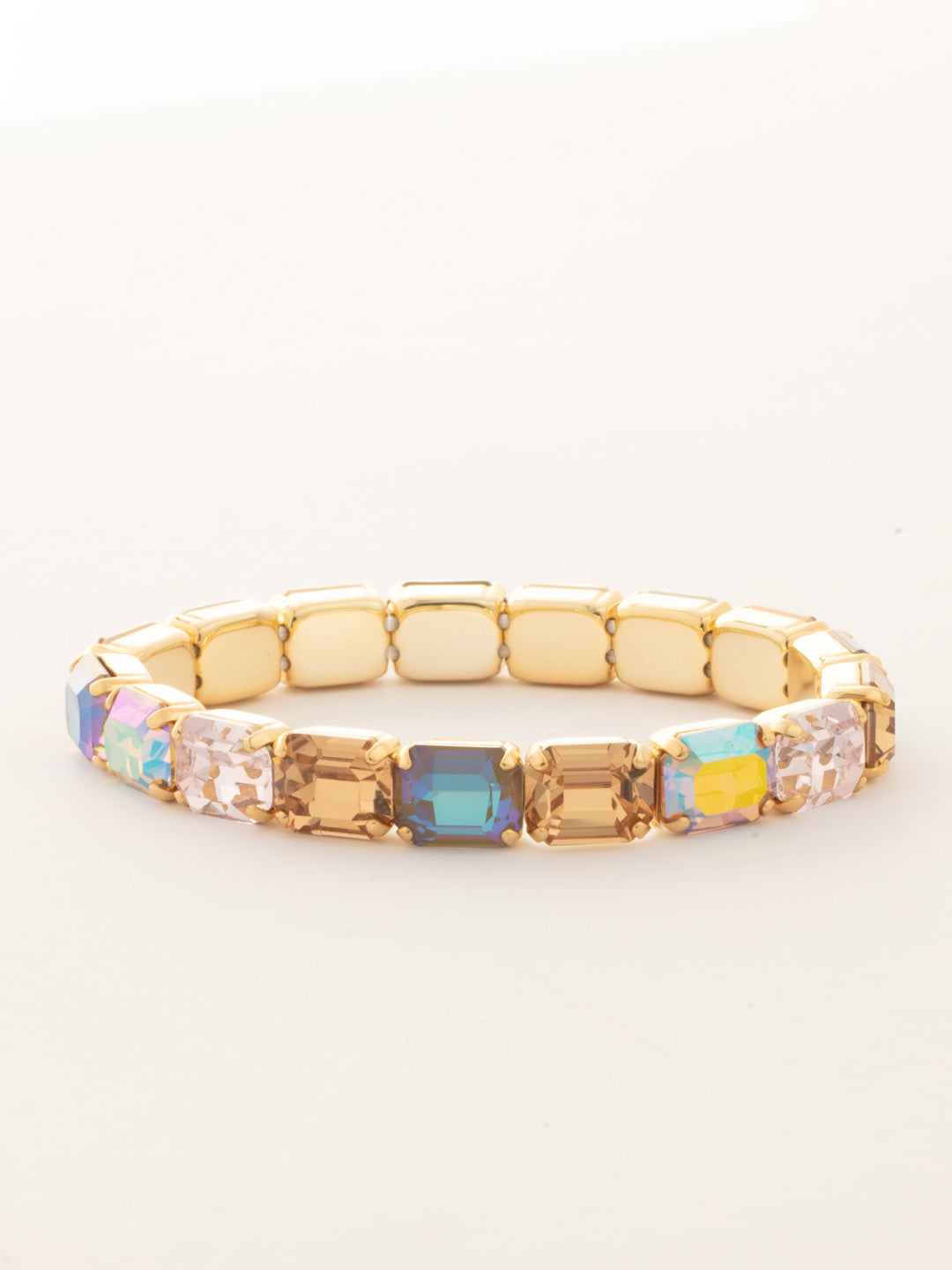 Sorrelli Chai Latte 7 Inch Easton Emerald Cut Stretch Bracelet