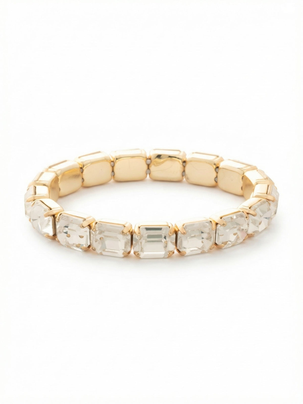 Sorrelli Crystal 7 Inch Easton Emerald Cut Stretch Bracelet