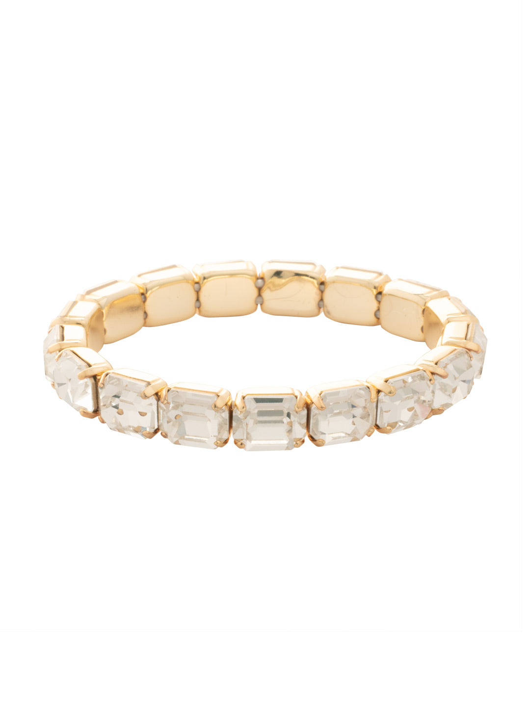 Sorrelli Crystal 7 Inch Easton Emerald Cut Stretch Bracelet