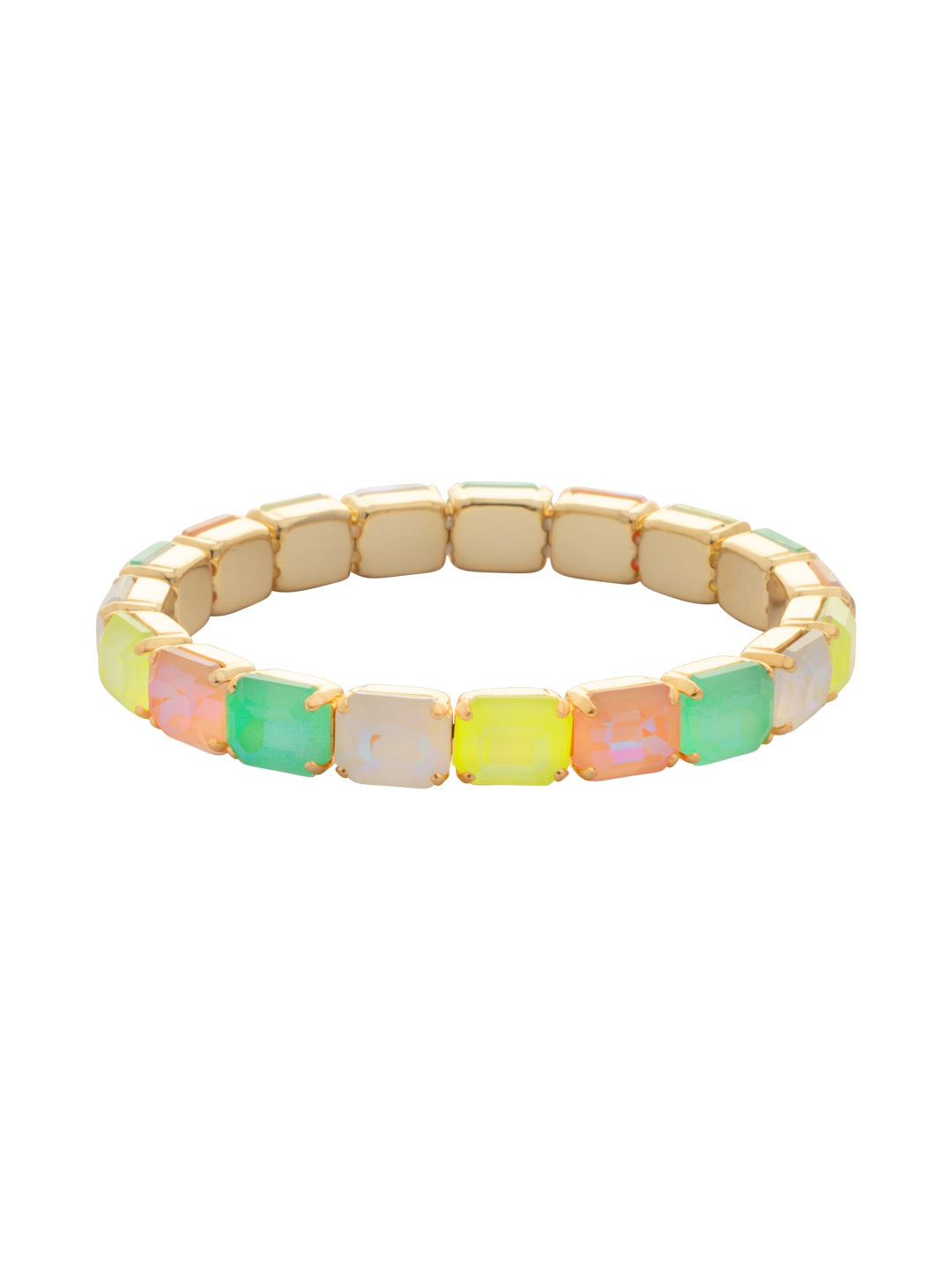 Sorrelli Mango Mint 8 Inch Easton Emerald Cut Stretch Bracelet