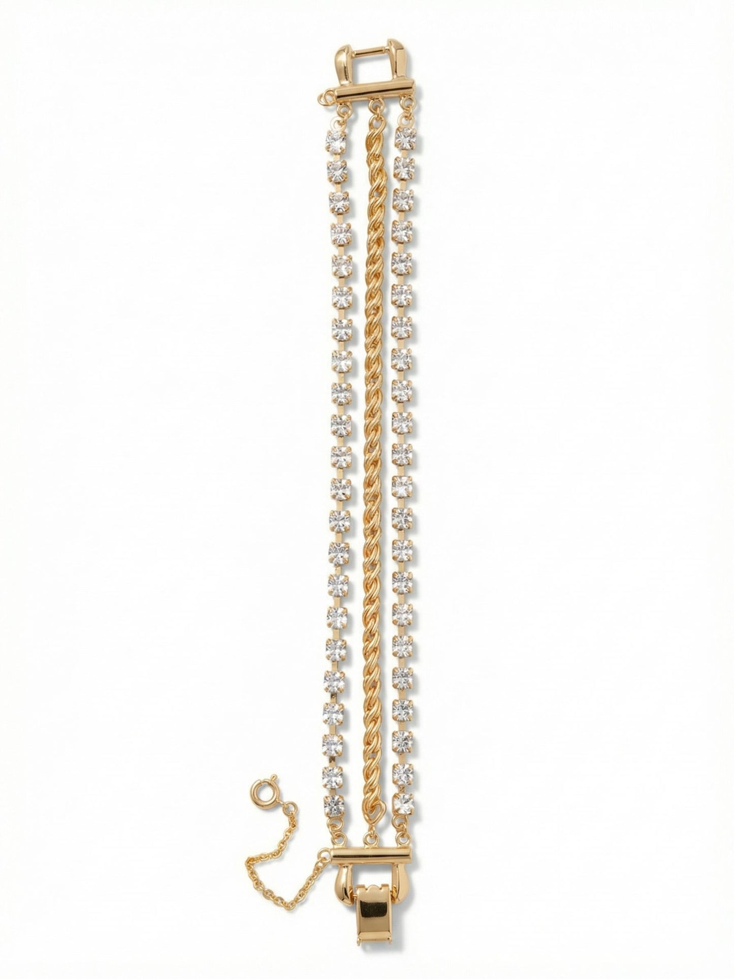 Sorrelli Crystal Crystal Rope Chain Layered Tennis Bracelet