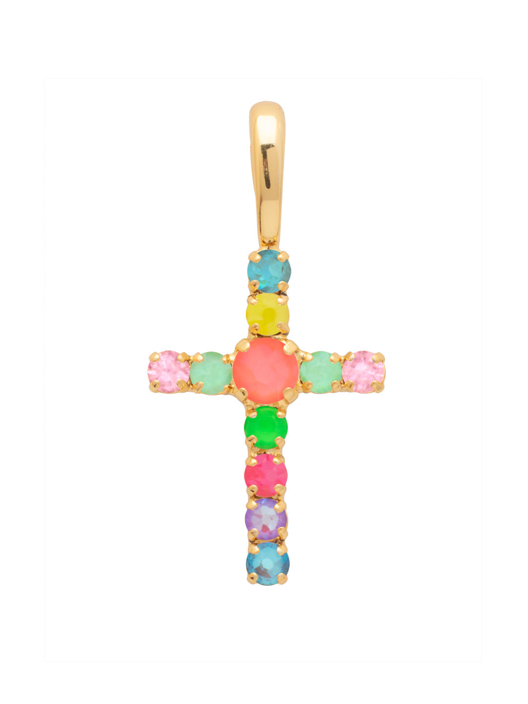 Sorrelli Candy Carnival Crystal Cross Medium Charm
