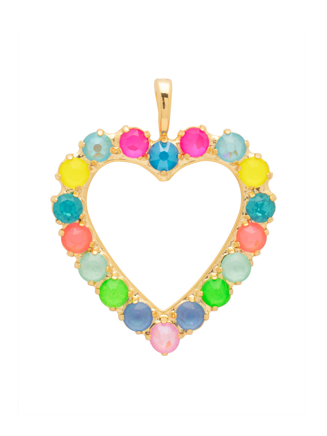 Sorrelli Candy Carnival Crystal Heart Charm