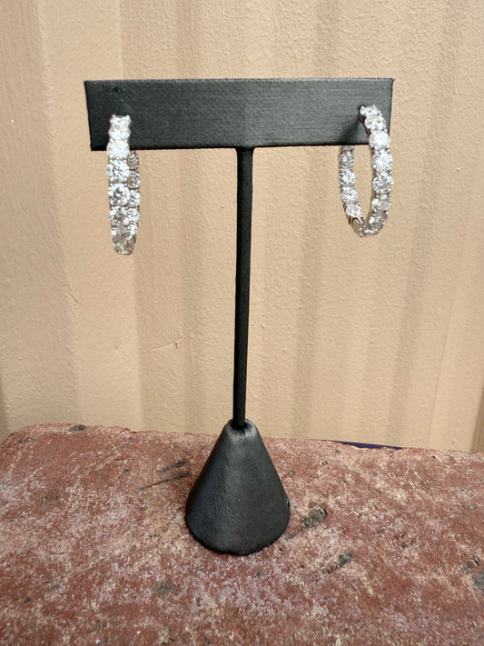 Moissanite Hoop Earrings