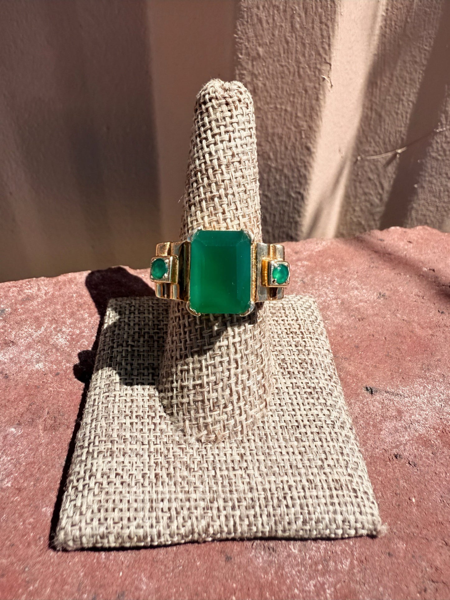 Green Agate Ring
