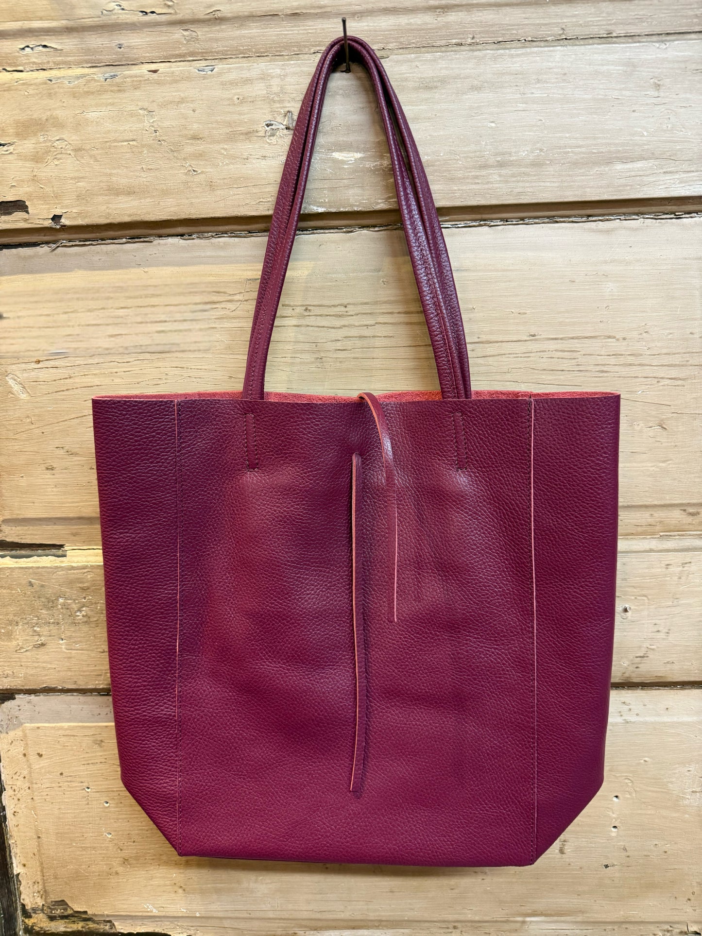 Italian Leather Shopping Bags
