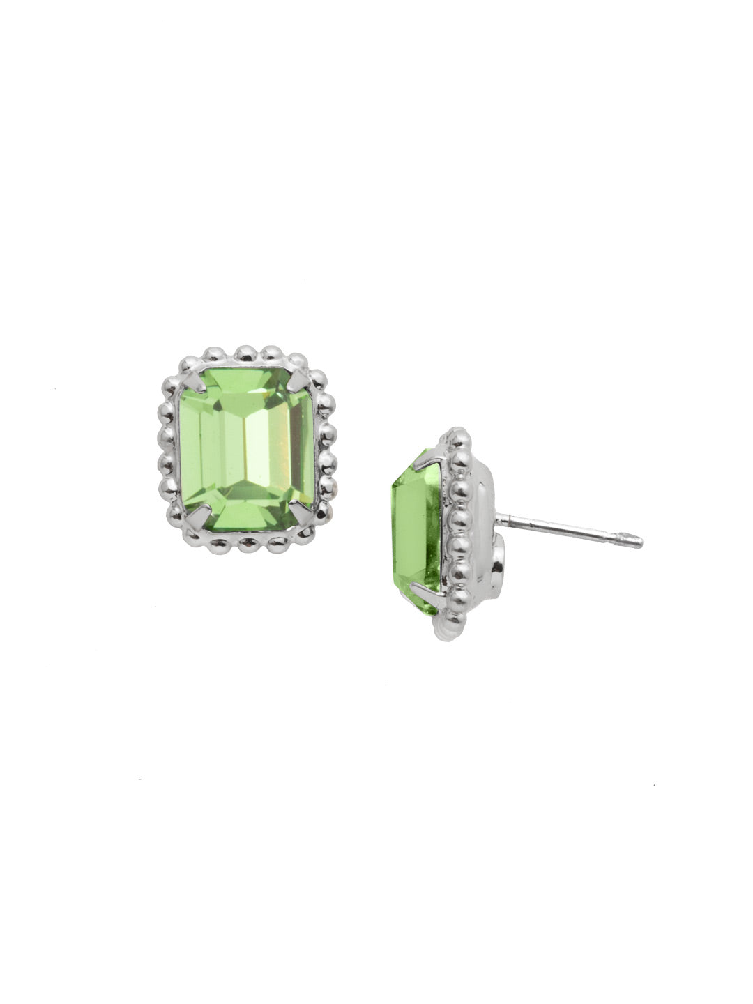 Sorrelli Peridot Octavia Scalloped Stud Earrings