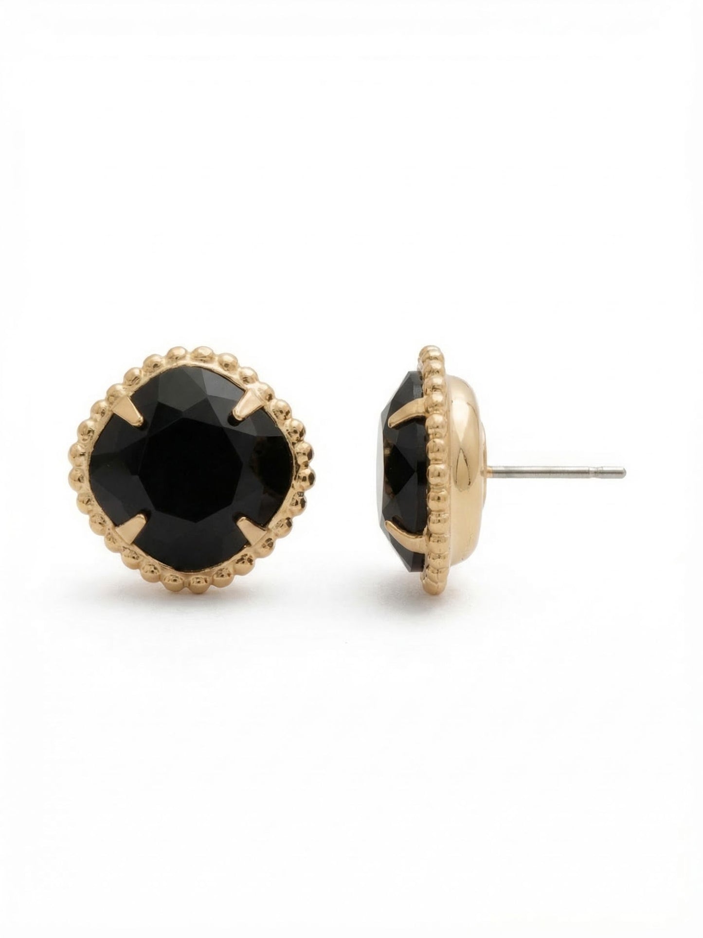 Sorrelli Jet Cushion-Cut Solitaire Stud Earrings