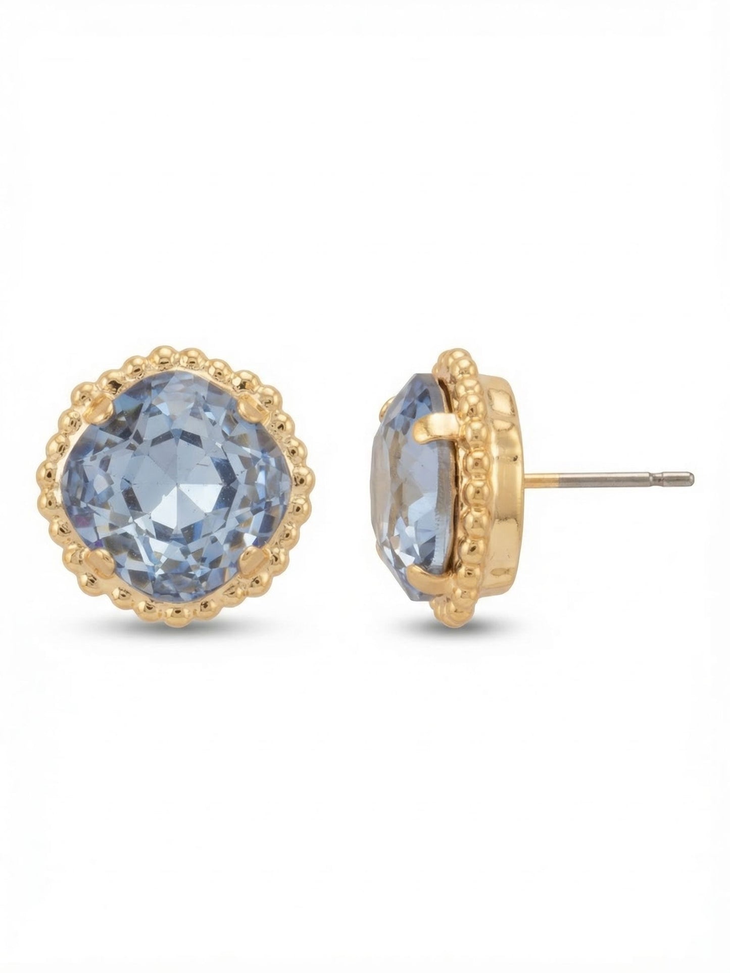 Sorrelli Light Sapphire Cushion-Cut Solitaire Stud Earrings