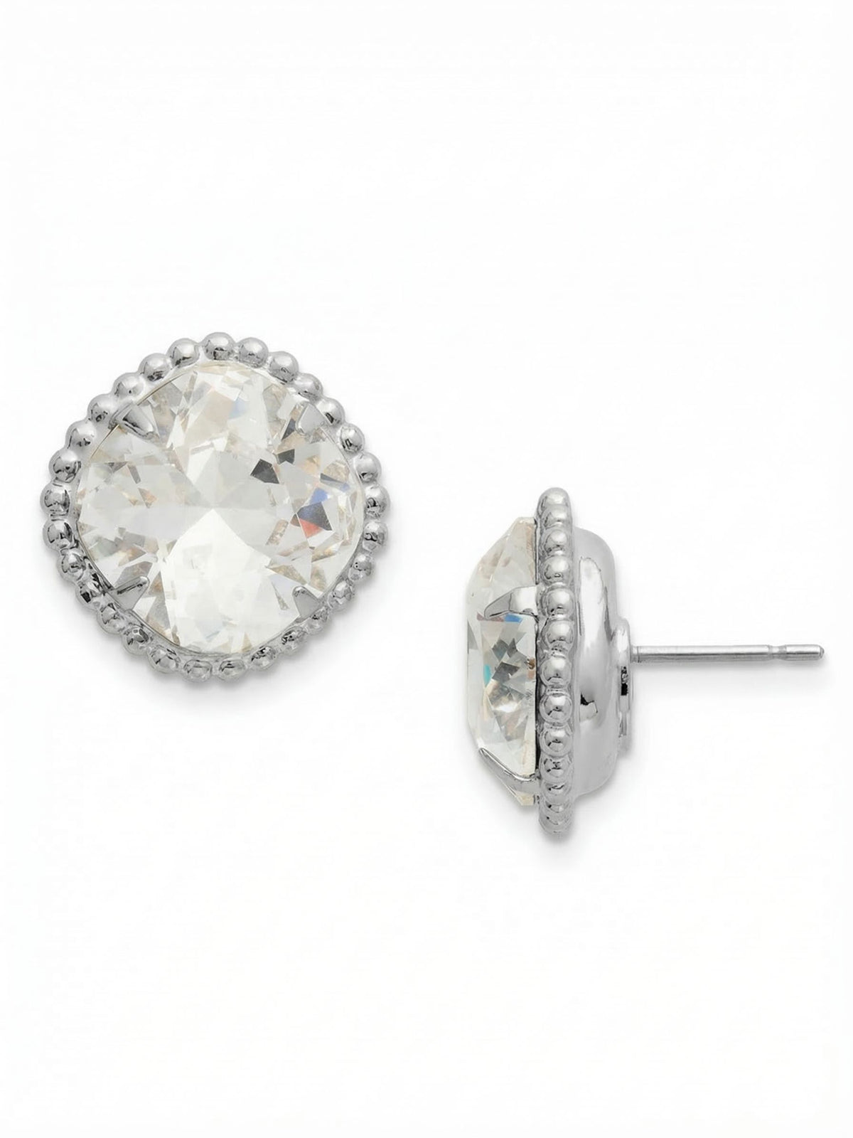 Sorrelli Crystal Cushion-Cut Solitaire Stud Earrings