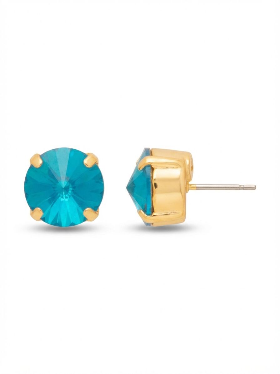 Sorrelli Caribbean Blue Opal London Stud Earrings