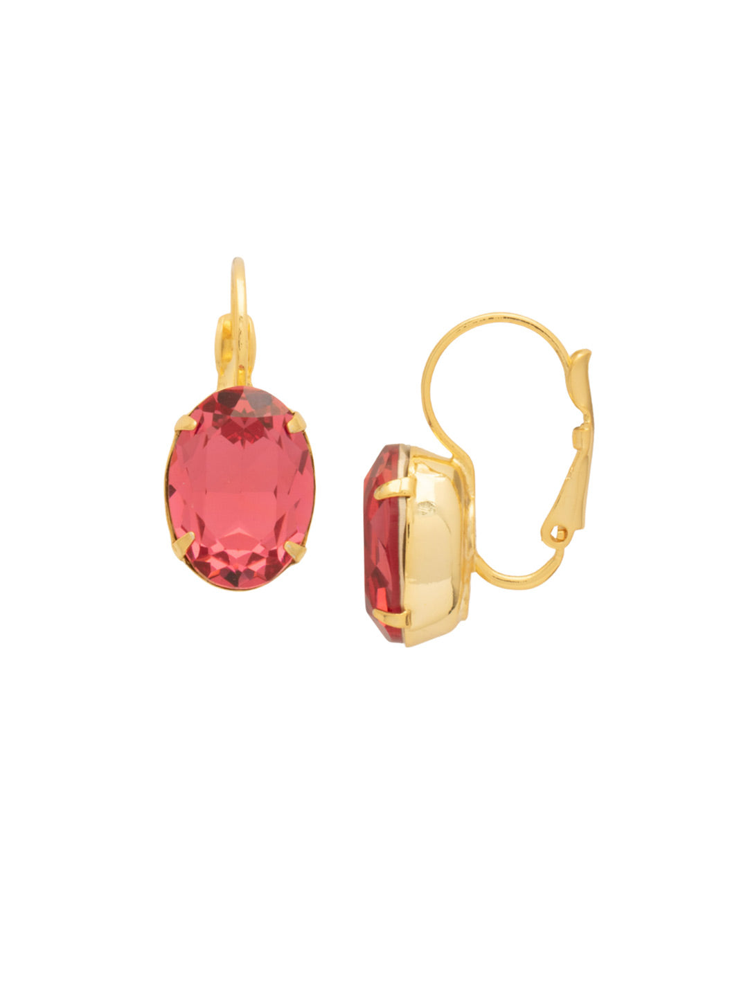 Sorrelli Pink Pineapple Oval Cut Dangle Earring