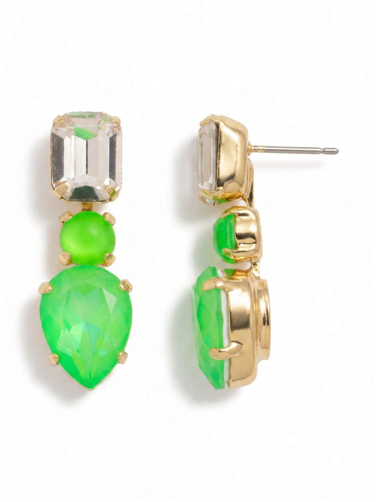 Sorrelli Electric Green Canary Dangle Earrings