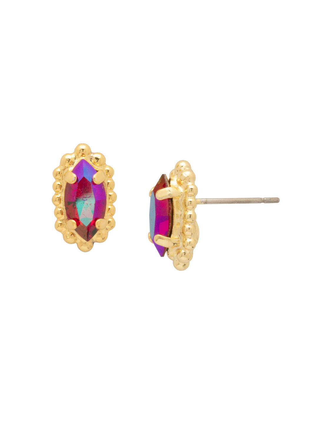 Sorrelli Siam AB Navette Cut Solitaire Post Earrings