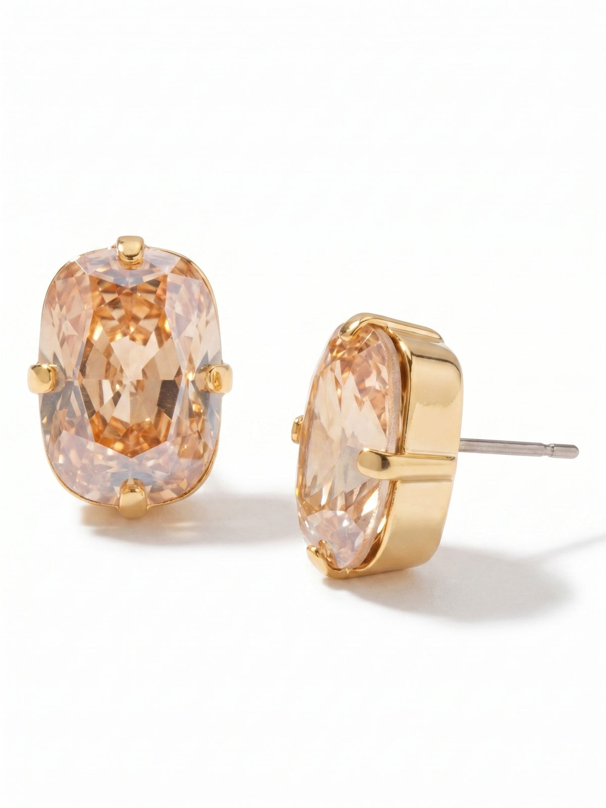 Sorrelli Dark Champagne Nia Oval Stud Earrings