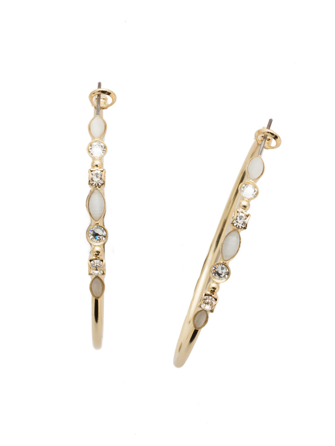 Sorrelli Crystal Mixed Media Hoop Earrings