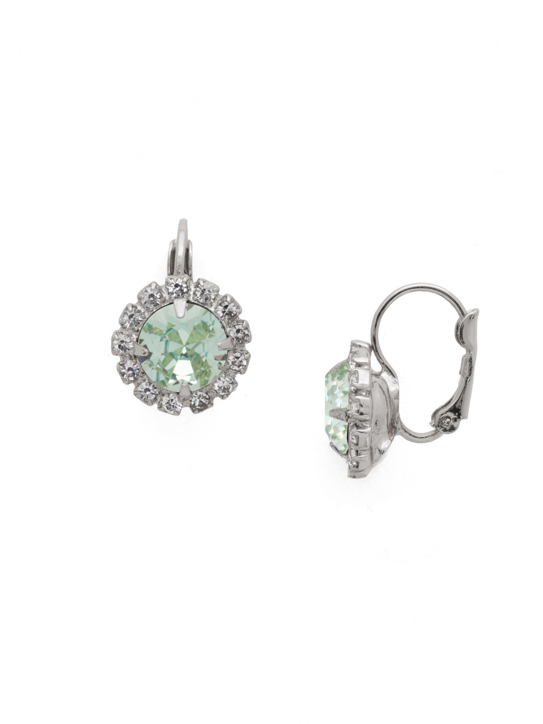 Sorrelli Aquamarine Haute Halo Dangle Earrings