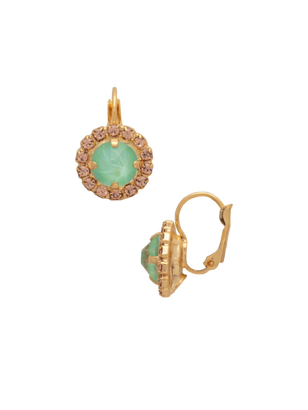 Sorrelli Mango Mint Haute Halo Dangle Earrings