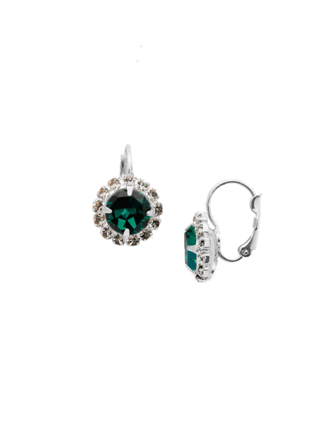 Sorrelli Emerald Haute Halo Dangle Earrings