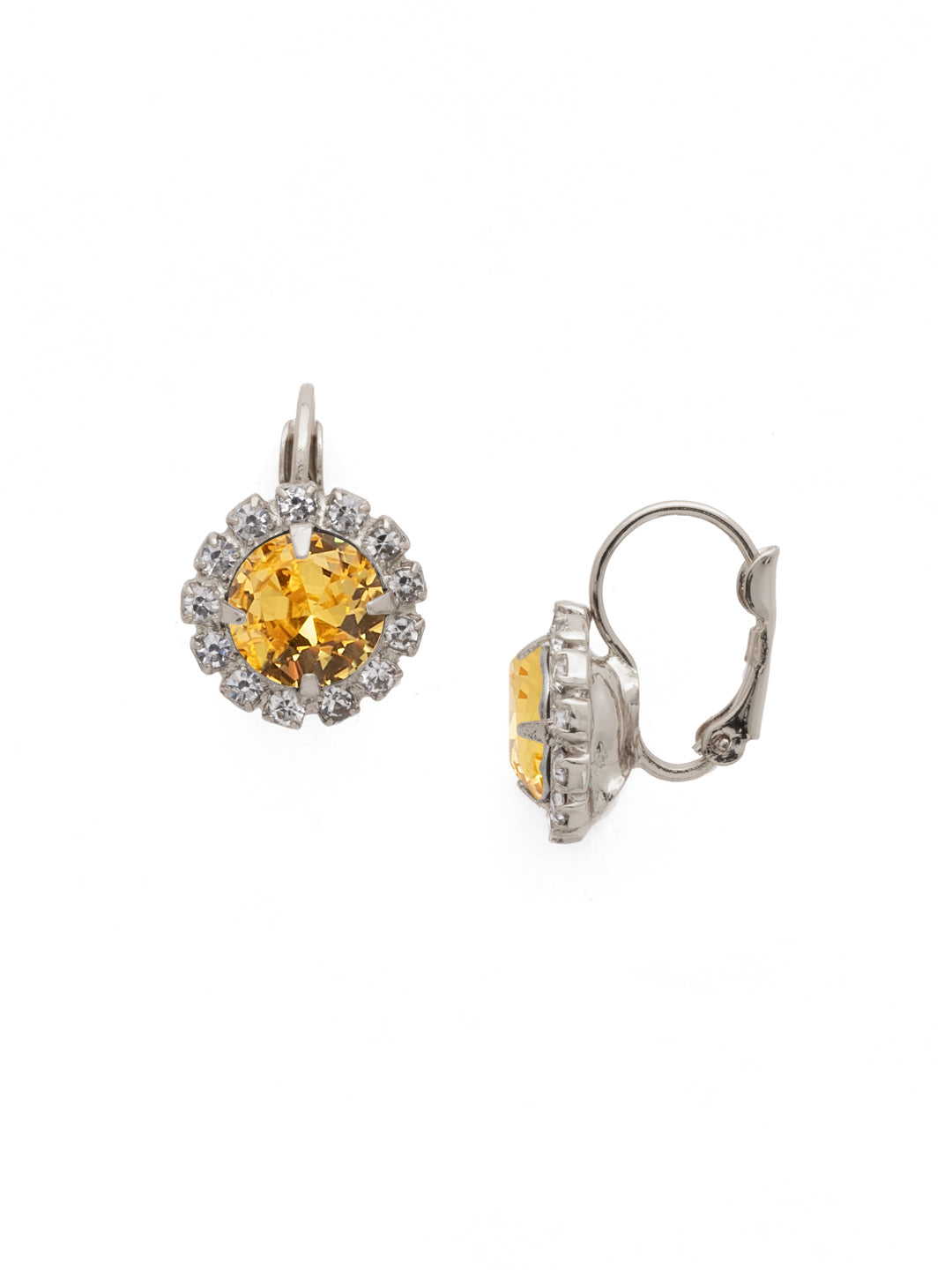 Sorrelli Light Topaz Haute Halo Dangle Earrings