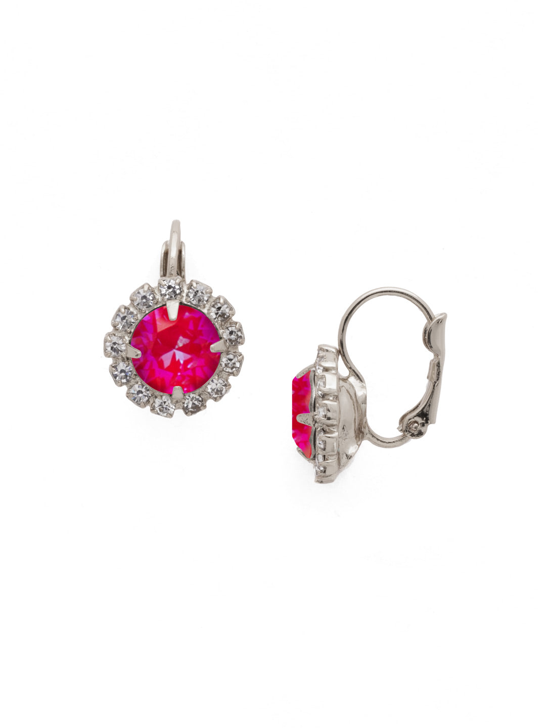 Sorrelli Royal Red Delite Haute Halo Dangle Earrings